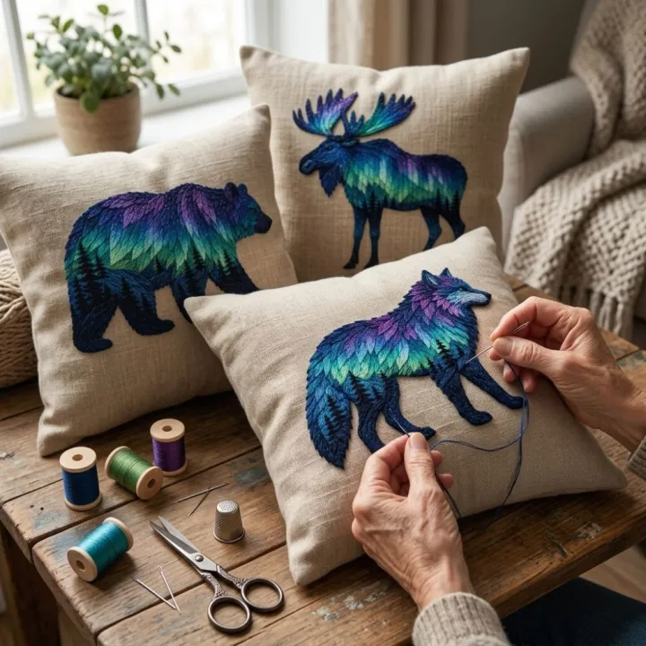 Party%20Decor%20Northern%20Lights%20Aurora%20Animal%20Quilt%20Kit%20Handmade%20Nature%20Themed%20Patchwork%20Sewing%20Kit%20Embroidery%20Starry%20Forest%20Animal%20Applique%20Kit%20Home%20Decor%20-%20Image%206