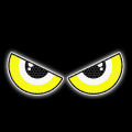 Grin Eyes Reflective Motorcycle Safety Warning Stickers Decor Moto Bike Scooter Body Windshield Helmet Tailbox Decal Accessories Qingyue. 