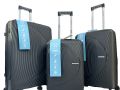 Royal Swiss 3 Piece Trolley Luggage Set – Lightweight, Expandable, 8-Wheel 360° Spinner Suitcase with Anti-Theft Zipper – Durable Travel Bag. 