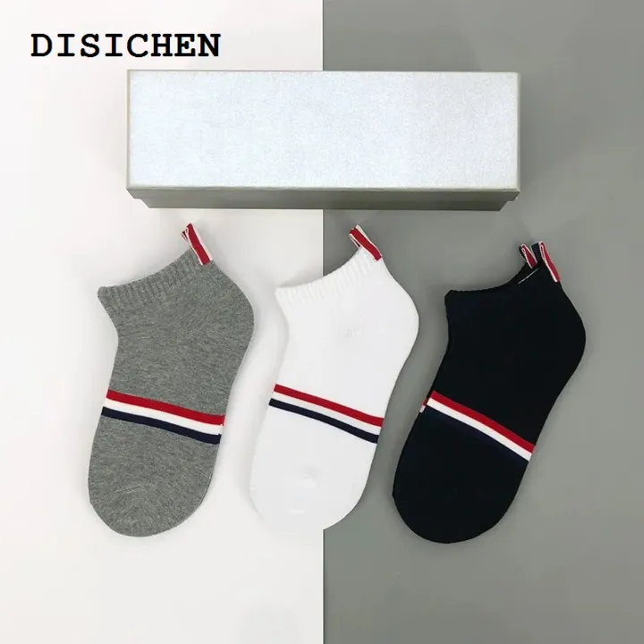 DISICHEN%20Fashion%20TB%20Men%20Socks%20Classic%20Stripes%20New%20Luxury%20Brand%20Black%20Stripes%20Ankle%20Sock%20Street%20High%20Quality%20Wholesale%201/6%20Pairs%20Women%20Cotton%20Sock%20-%20Image%207