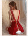 Pebbles Nepal Sexy and Comfortable Sheer Pajamas Hot Backless Seduction Slip Dress Loungewear Set. 