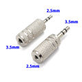 1PCS Jack 3.5 mm to 2.5 mm Audio Adapter 2.5mm Male to 3.5mm Female Plug Connector for Aux Speaker Cable Headphone Jack 3.5. 
