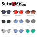 Sutuiying VIVIBEE Vintage Steampunk Red Sunglasses Men Round Punk Alloy Metal Fifty percent discount Retro Sun Glasses Women 2025 Goggles Gothic Style Shades. 