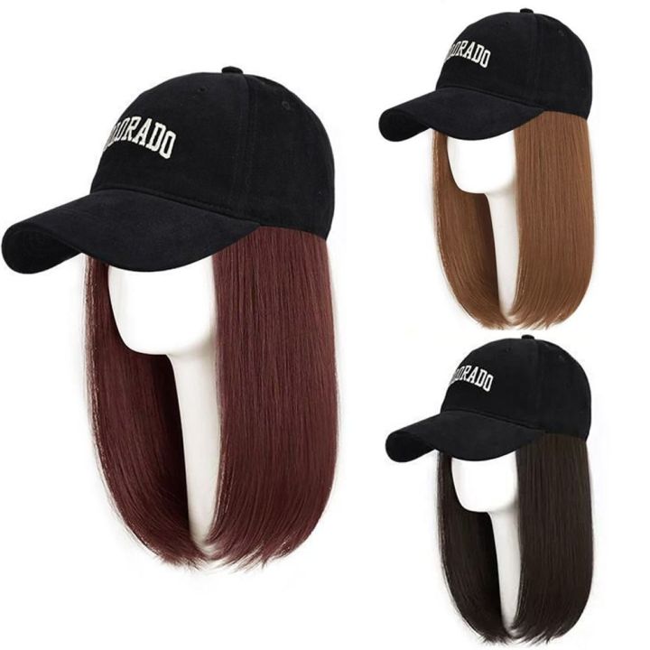 Daily%20Soft%20Cute%20Natural%20Hairpieces%20Hair%20Accessories%20Hair%20Extension%20Girls%20Synthetic%20Female%20Heat%20Resistant%20Fiber%20Seamless%20Connection%20Hat%20Wig%20Baseball%20Cap%20Bob%20Hair%20Wig%20Black%20Baseball%20Cap%20Hair%20Wig%20Long%20Straight%20Bob%20Hair%20-%20Image%203