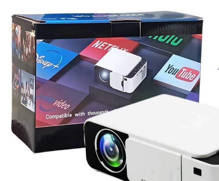 T5 WiFi Mini Projector 2500 Lumens Smart Video LED Projector Home Theater White