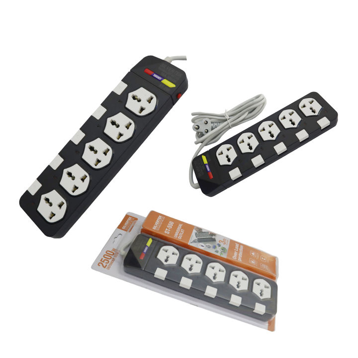 Kohinoor KN-550  5Port 3 Pin Socket 16A 3000W  Electrical Universal Extension Multiplug for Home & Official Uses