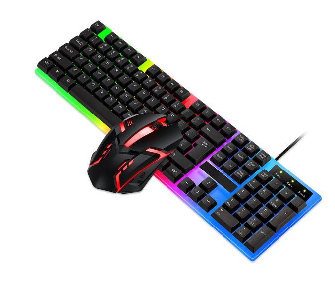 Luminous Rainbow RGB Back-lit Gaming Keyboard Mouse Combo