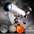 Telescope 80mm Aperture 500mm AZ Mount Professional Monocular Zoom High Magnification HD Astronomical Refracting With Carry Bag Tripod. 