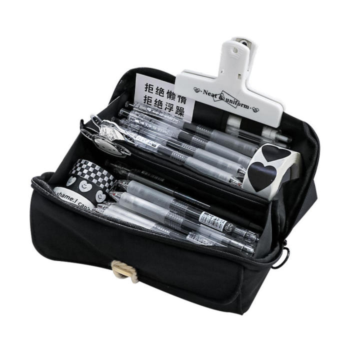 8%20layers%20Large-capacity%20pencil%20bag%20Portable%20Multi-layer%20Capacious%20Large%20opening%20square%20pencil%20bag%20Large%20Durable%20Students%20stationery%20pouch%20for%20School%20supplies%20Office%20supplies%20Art%20supplies%20Students%20-%20Image%204