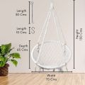 Outdoor Indoor Round Hanging Chair Swing Jhula Camping Garden Load 100KG( Including Assoceries)Adults and Kids. 