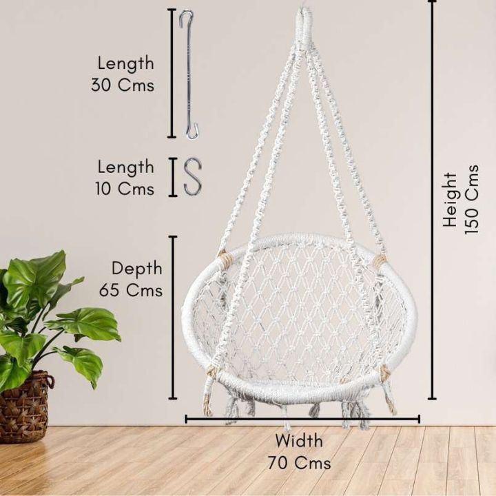 Outdoor%20Indoor%20Round%20Hanging%20Chair%20Swing%20Jhula%20Camping%20Garden%20Load%20100KG(%20Including%20Assoceries)Adults%20and%20Kids%20-%20Image%204