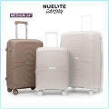 NUELITE Daxing 24 Inch Expandable Spinner Travel Suitcase | Polypropylene Hard Shell Luggage | Multi-Step Trolley Handle | Integrated Combination Lock | 8 Silent Double Wheels Suitcase. 