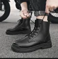 Black Martin Boots For Men. 