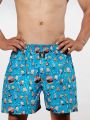 ONE HORN - Cartoon Printed Boxer Shorts for Men | 60*60 Thread Count | 100% Premium Cambric Cotton | Without Pocket. 