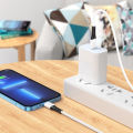 Hoco X82 Silicone Anti Bending 3A 1M Type C PD to Lightning Cable For iP X, 11, 12, 13, 14, Pro and Max Series 20 Watt Charger. 