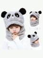 Cute Warm Baby Velvet Fur Monkey Cap Topi Soft Winter Hat Beautiful Design For Baby Boy And Girl. 