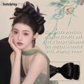 Sutuiying Synthetic Wig Hair Bag Fluffy Cute Coil Hair Artifact Double layered Profesional bow hair bun Ancient Style High Temperature Silk Accessorie. 