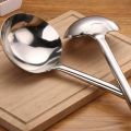 NAMUNY Long Handle Soup Ladle Cooking Utensils Ladle Spoon Wok Soup Spoon Kitchen Tool A. 