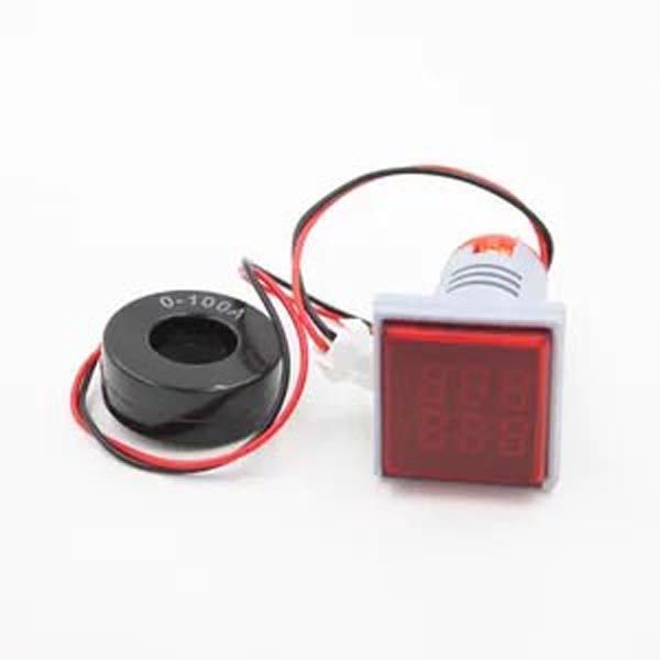 Square%20Digital%20AC%20Voltmeter%20Ammeter%2050-600V%20100A%2022mm%20LED%20Current%20Indicator%20Voltage%20Meter%20Mini%20Volt%20Amp%20Tester%20Panel%20Red%20-%20Image%202