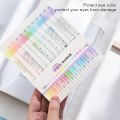 Sojhoop 12 Pcs/Set Japanese Stationery Mild Liner Double Headed Fluorescent Pen Fluorescent Marker Pen Highlighter Pen Color Mark Pen Cute. 