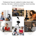 Stabilizer Handle Recording Selfie LED Stand Kit Smartphone Video Microphone Stand Photography Lighting Mobile Phone Tripod Portable. 