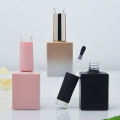 10ml 15ml Colorful Glass Nail Polish Bottle Refillable Empty Nail Gel Container With Lid Brush Cosmetic Nail Oil Packing Bottle. 