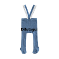 Difutagui Infant Baby Girls Suspender Pantyhose Lolita Fall Winter Sock Stockings 2025 High Waist Lace Plain Rib Knitted Footed Leggings Tights. 
