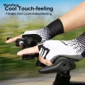 Wenefang 1Pair Cycling Bike Gloves,5MM Padded Half Finger Bicycle Gloves,Summer Road Bike Gloves for Cycling,Running,Working Out. 