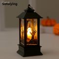 Sutuiying Hot Selling Anrushide Haloween Party Decor Supplies Halloween Decorations Led Candle Light Portable Vintage Witch Castle Pumpkin Ghost Hanging LED Lantern Lamp. 