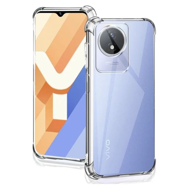 Vivo Y02 / Y02T (Same Size) Clear Transparent Soft  Shockproof Cover Case