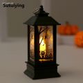 Sutuiying Hot Selling Anrushide Haloween Party Decor Supplies Halloween Decorations Led Candle Light Portable Vintage Witch Castle Pumpkin Ghost Hanging LED Lantern Lamp. 