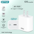 ARMOR PD-01 | 25W USA Pin Charger With Type - C Port - Fast Charging Dock | Supports 16, 15, 14, 13, 12, 11 Series & More. 