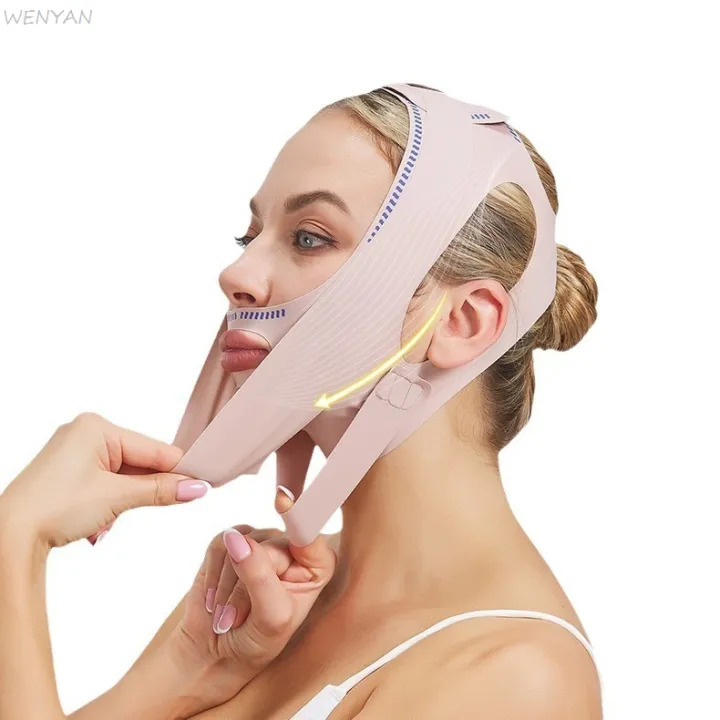 WENYAN%20Elastic%20V%20Shaped%20Mask%20Strap%20Double%20Press%20Face%20Sculpting%20Mask%20Double-Chin%20Reducer%20Face%20Slimming%20Bandage%20Jawline%20Face%20Lift%20Devices%20-%20Image%207
