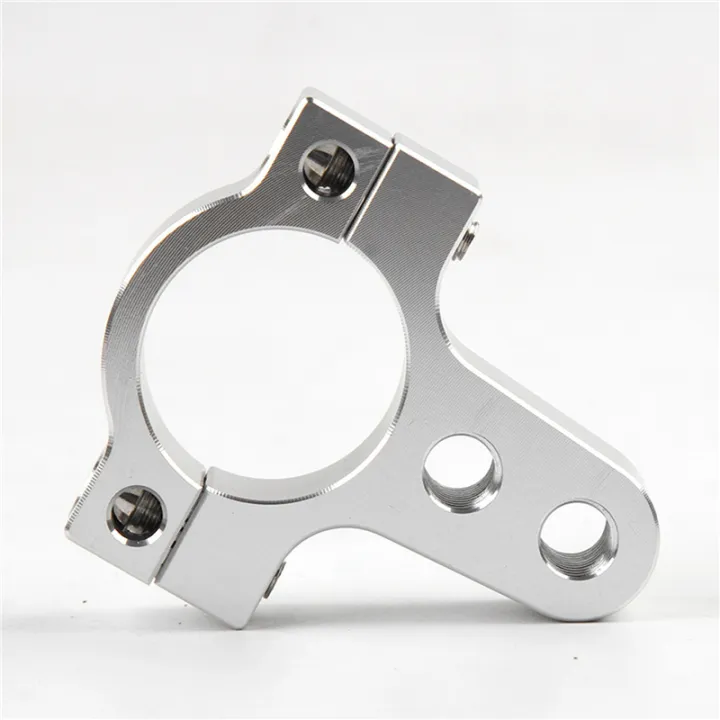 Cluellp-3%20Pcs%2027mm%20Aluminum%20Steering%20Damper%20Fork%20Frame%20Mounting%20Clamp%20Bracket%20Foot%20Fixer%20for%20Motorcycle%20Bike%20Modification%20Silver%20-%20Image%204