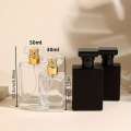 One glass refillable perfume bottle, 30ml/50ml fine mist atomizer, portable cosmetic sample container, travel accessories. 