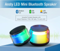 Ansty LED Bluetooth Speaker HF-006 - Versatile Portable Speaker with LED Lights. 