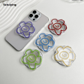Sutuiying Simple art style flowers Phone Holder Socket Grip For Magsafe Fashion IPhone Mac Samsung Safe Ring Finger Expanding Stand. 