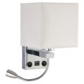 OUMERY Modern LED Wall Lamp Bedside Bedroom Applique Sconce with Switch USB Interior Headboard Home Hotel Wall Lights(Without Bulbs). 