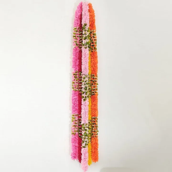 Soft%20Fabric%203.5%20Feet%20Long%20Decorative%20Flower%20Garland%20with%20Dual-Side%20Hooks%20%7C%20Washable,%20Multi-Colored%20Decoration%20-%20Image%203