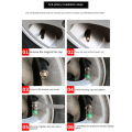 NCANRUI 8Pc Car Tire Pressure Indicator Tire Pressure Gauge Indicator Alert Monitoring Valve Cap Sensor External Valve Detection. 