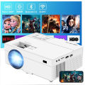 Smart Projector with WiFi 6 and Bluetooth Portable Bedroom Mini Projector Native 1080P,  Home Theater Cinema Movie Proyector-White. 