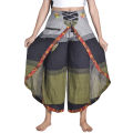 Green & Black Tone Butterfly Trousers Pants For Women. 