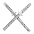 Sptrry6Inch 15Cm Pocket Ruler Stainless Steel Ruler Detachable Clip Steel Pocket Clip Scale Gauge Ruler Metric British SystemB. 