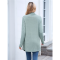 Women Solid Color Cardigan Sweater Open Front Long Casual Beach Kimonos Outfits Dark Green M. 