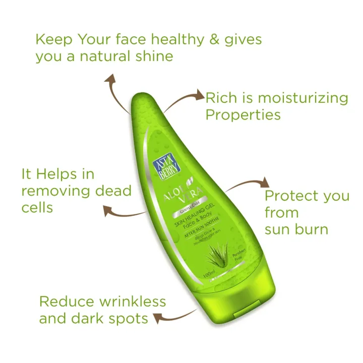 Astaberry Aloe Vera Gel for Skin Natural Aloe Vera Gel-100ml
