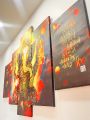 Lord Ganesha HD Canvas Wall Painting (5-Pcs set). 