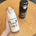 350ml Cute Thermos Bottle for Children School Stainless Steel Insulated Cartoon Sport Tea Hot Water Bottle(Print May Vary). 