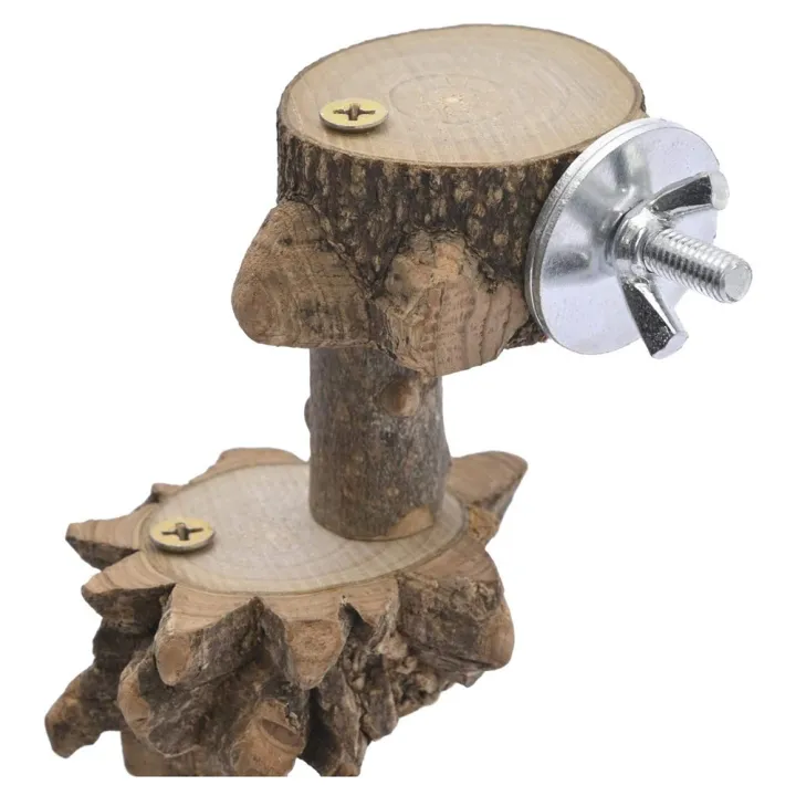 NAMUNY%20Bird%20Platform%20Perch%20Playground%20for%20Parakeet,%20Cage%20Natural%20Wood%20Play%20Stand%20Parrot%20Flat%20Perches%20for%20Medium%20Birds%20-%20Image%202