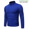 Royal Blue Highneck Turtleneck Sweater Pullover for Men. 