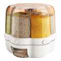 Automatic Plastic 360 Degree Rotation Cereal Dry Food Rice Grain Storage Dispenser Box 10 Kg. 